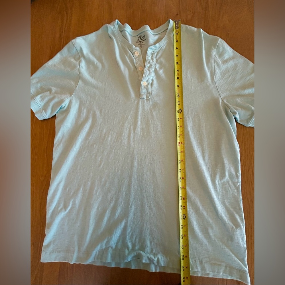 J. Crew Mint Green Short Sleeve Henley - Picture 7 of 11